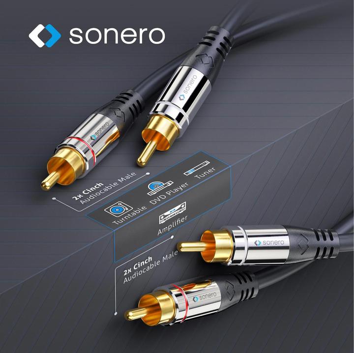 Actual product image Sonero Audio cable cinch - cinch 3 m (3 m, Cinch)