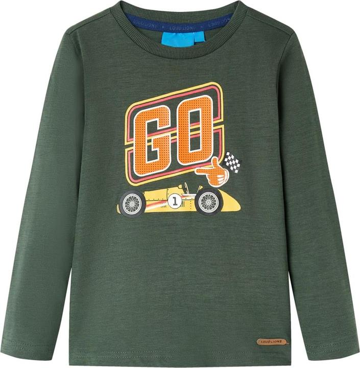 Actual product image VidaXL Children's long-sleeved shirt dark green 104,Material: 100 (104)