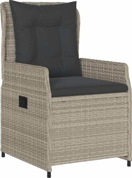 Actual product image VidaXL Garden furniture dining set garden set seating group 7pcs light grey poly rattan (160 cm)