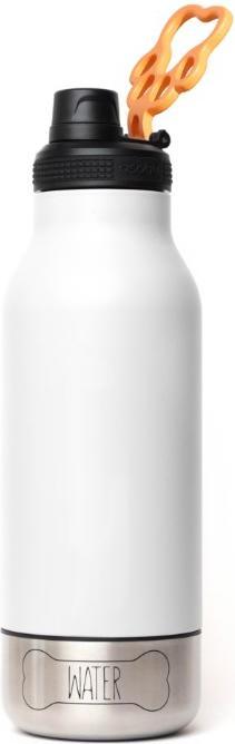 Asobu - Dog Bowl Buddy - Stainless Steel Bottle with 2 Bowls White