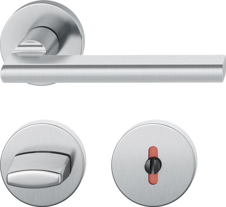 Actual product image FSB Lever handle set 12 1035 ASL on WC DIN rose, satin stainless steel (Door set)