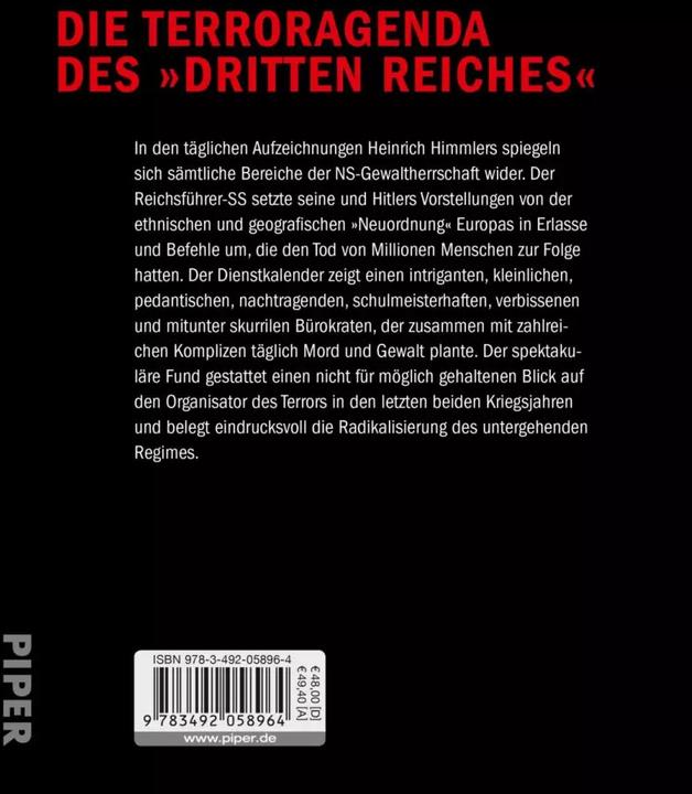 Actual product image Die Organisation des Terrors - Der Dienstkalender Heinrich Himmlers 1943-1945 (German, Matthias Holler, Jean-Luc Leleu, Thomas Pruschwitz, Dieter Pohl, Matthias Uhl, 2020)