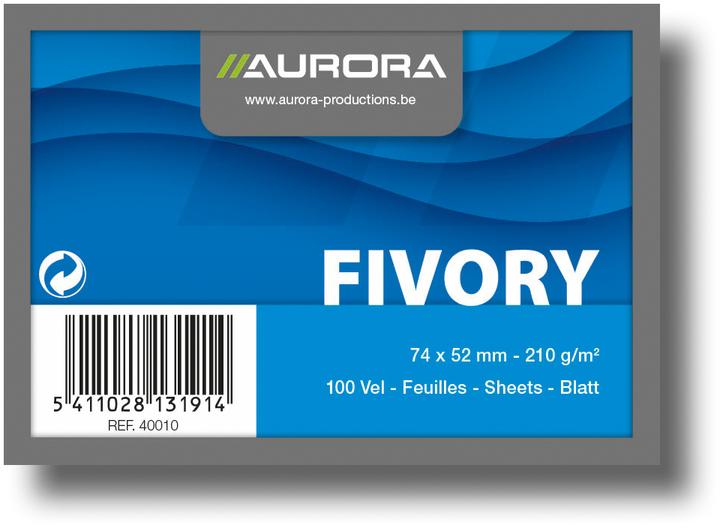 Actual product image Aurora Index cards A8 blank (A8, 205 g/m², 100 x)