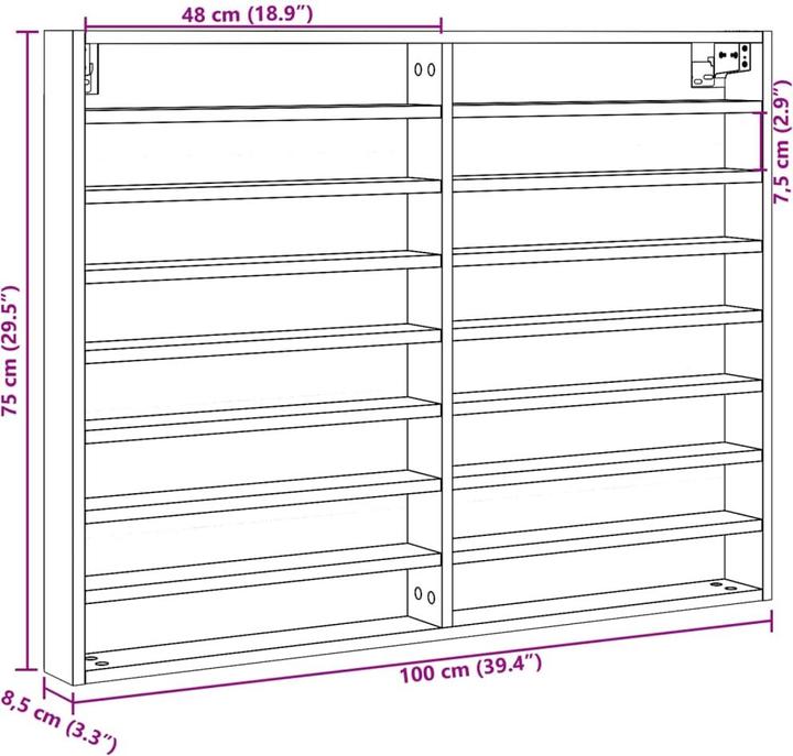 Produktbild VidaXL Vitrinenschrank