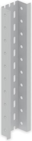 Actual product image Unex 66837 Omega profile perforated grey RAL7030 0.50 m stainless steel