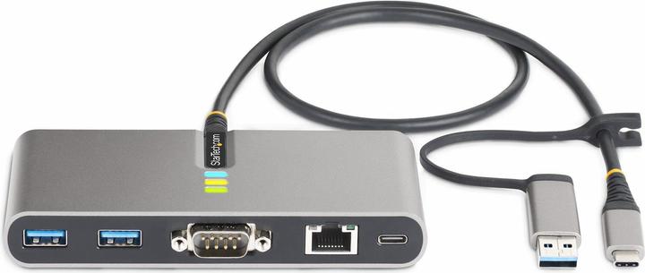 Image du produit StarTech com 5G2A1SGBB-USB-C-HUB, Avec fil, USB 3.2 Gen 1 (3.1 Gen 1) Type-C, 100 W, 10,100,1000,200 (USB-C, 2 Ports)