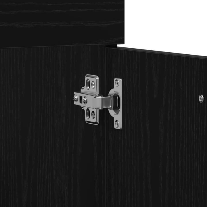 Actual product image VidaXL Bathroom furniture set of 2 black oak engineered wood, glass
