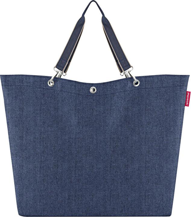 Actual product image reisenthel Bag Classic Shopper XL Herringbone Dark Blue