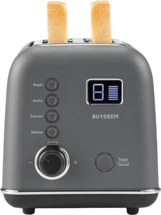 Image du produit Buydeem Grille-pain automatique en métal à 2 fentes, modèle DT730E, couleur Ink Grey, EU (Prise UE)