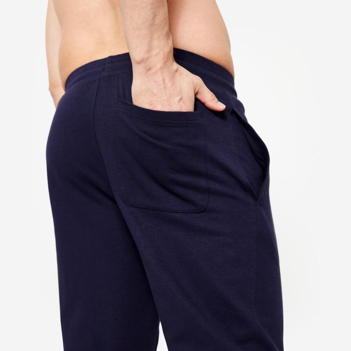 Actual product image Domyos Men's warm jogging trousers - blue (W34/L34)