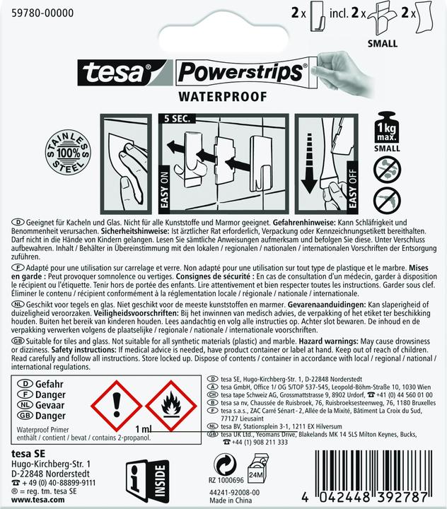 Produktbild tesa Powerstrips Waterproof Haken S