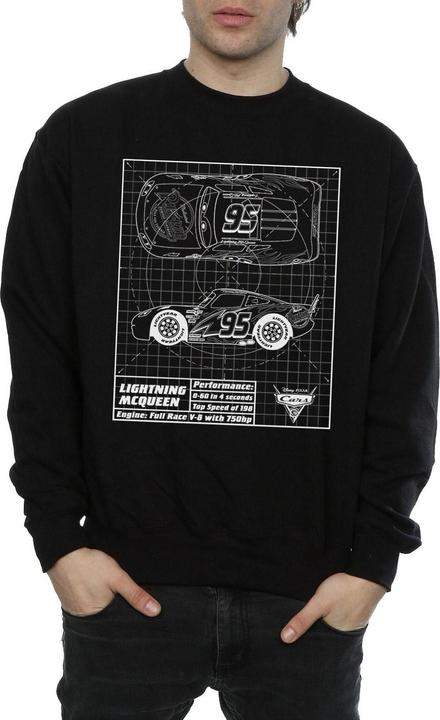 Produktbild Disney Cars Lightning McQueen Blueprint Sweatshirt (S)