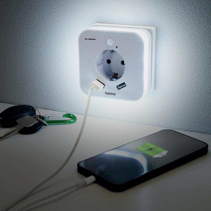 Actual product image Hama 00223498 LED Night Light with Motion Detector LED Daylight White