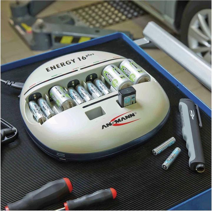 Immagine prodotto Ansmann Energia 16 Plus (1 pz., C, D, AA, AAA, 9V Block, Caricabatterie senza batteria)