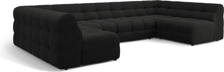 Actual product image Micadoni Velvet Panoramic Sofa, "Kendal", 7 Seats, 372x203x79Made in Europe (Sofa landscape)