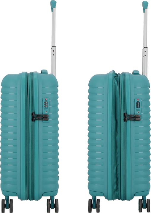 Actual product image D&N Travel Line 4500 4-wheel cabin trolley S 55 cm with stretch fold (38 l, Hand luggage (up to 50 litres))