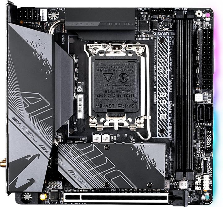 Actual product image Gigabyte B760I Aorus Pro (LGA 1700, Intel B760 Express, Mini-ITX)