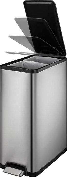 Image du produit EKO Système de tri des déchets Ecoslim Poubelle à pédale en inox 2 x 20 L avec revêtement (40 l)