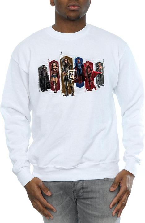 Actual product image Mens Justice League Movie Team Hexagons Sweatshirt (S)