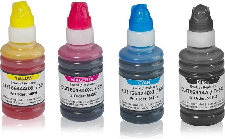 Produktbild Inkadoo Druckerpatronen kompatibel mit Epson C13T664440 / 664 XL Tintenpatrone (M, BK, C, Y)