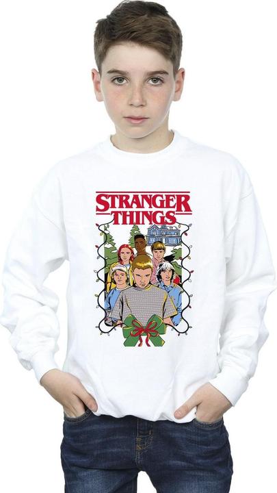 Actual product image Netflix Boys Stranger Things Christmas Poster Sweatshirt (152, 158)