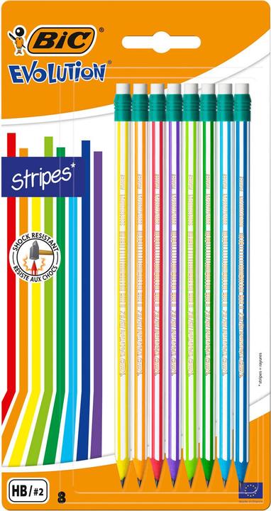 Produktbild Bic Evolution Bleistifte mit Radiergummi (HB, 8 x)