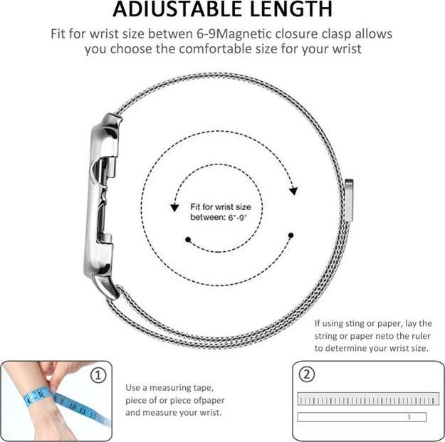 Produktbild MU Classic RJT Series Edelstahl Armband mit Magnetverschluss (40 mm, Edelstahl, Apple Watch Series 5, Apple Watch Series 6, Apple Watch SE, Apple Watch Series 4)