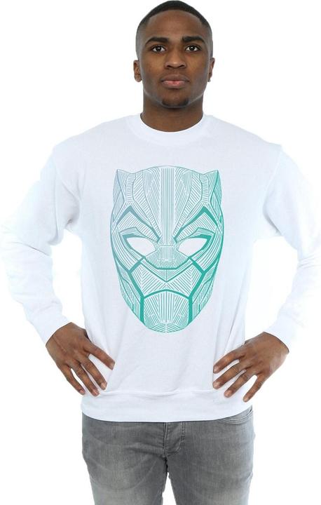 Immagine prodotto Felpa in cotone con maschera tribale di Black Panther (S)