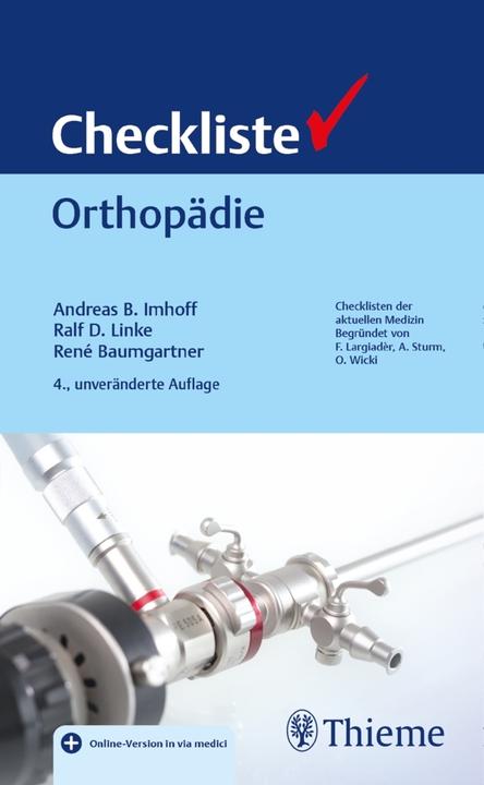 Immagine prodotto Checkliste Orthopädie (Tedesco, Andreas B. Imhoff, Ralf Linke, René Baumgartner, 2021)