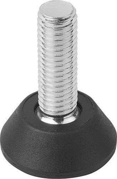 Actual product image Kipp Levelling foot K0674, polyamide, round