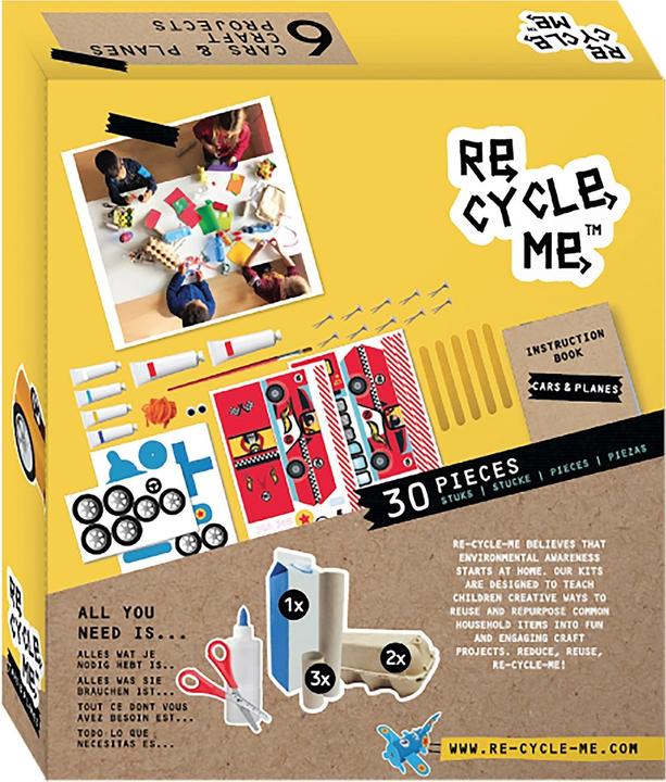 Produktbild Recycle Me Bastelset Autos Flugzeuge