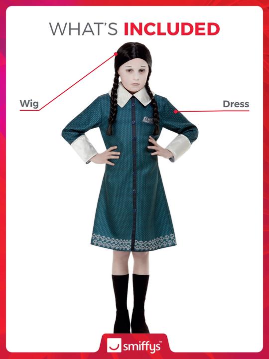 Produktbild Smiffys Addams Family: Wednesday Friday - Mittwoch Freitag (110, 116, 122, 115 A, 120 B)