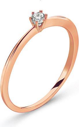 Image du produit Natsumi Schmuck Bague diamant or rose 18C/750 0.10 ct H si 51 / 16,2 mm Ø (51, Or 750/18 K)