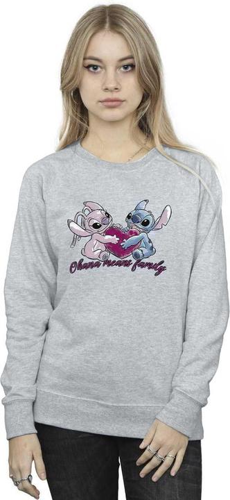 Actual product image Disney Womens/Ladies Lilo And Stitch Ohana Heart With Angel Sweatshirt (XXL)