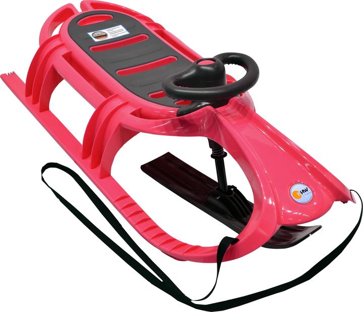 KHW Schlitten Snow Tiger pink 105x27x47 cm, 2.9 kg, belastbar bis 60 kg, ab 6 J.