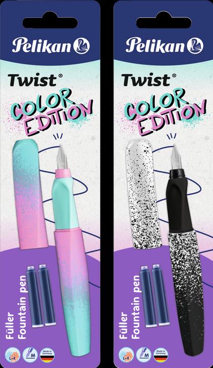 Immagine prodotto Pelikan Stilografica (sistema di caricamento a cartuccia) Twist® Color Edition per destrimani e (Colori assortiti)
