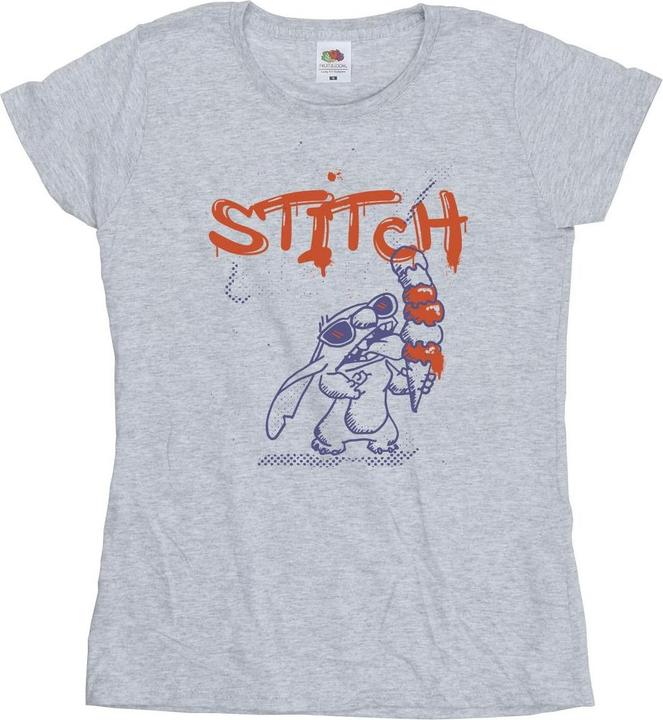 Actual product image Disney Womens/Ladies Lilo & Stitch Ice Creams Cotton T-Shirt (L)