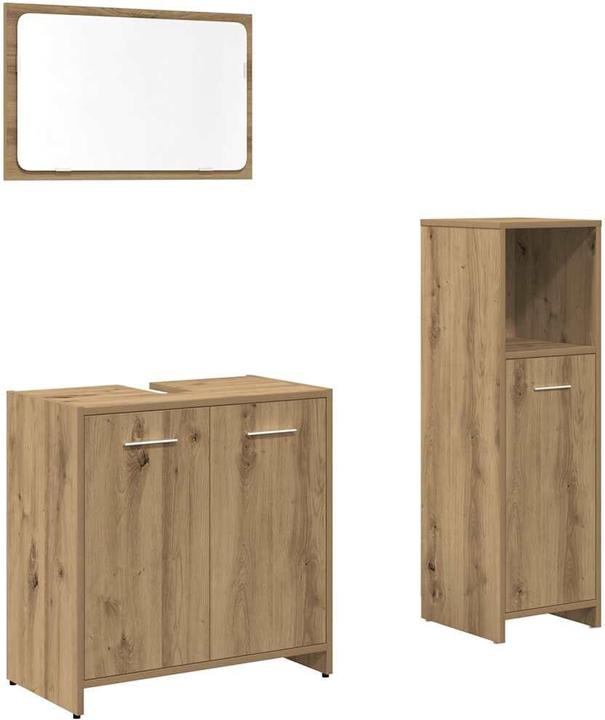 Immagine prodotto VidaXL 3-tlg. Badmöbel-Set Artisan-Eiche Holzwerkstoff