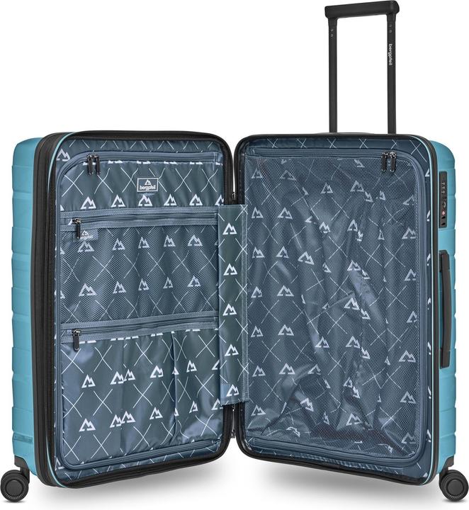 Immagine prodotto Bergpfeil Trolley da viaggio a 4 ruote M 66 cm con piega ad espansione (72 l, M (50 - 90l))