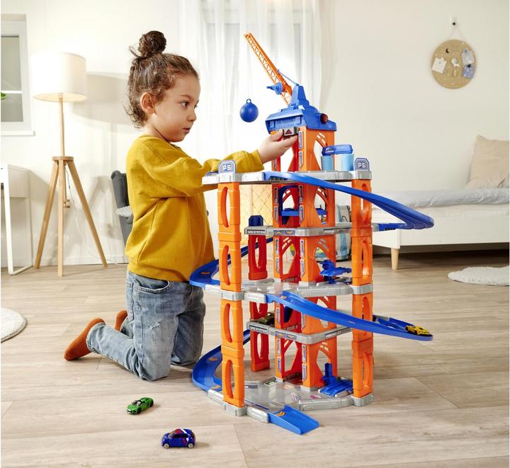 Actual product image Majorette Garage with elevator and 5 cars