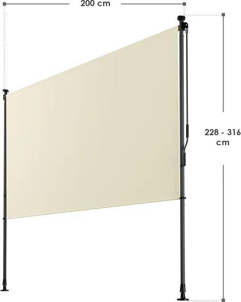 Actual product image Juskys Senkrechtmarkise Barbados (2 m)