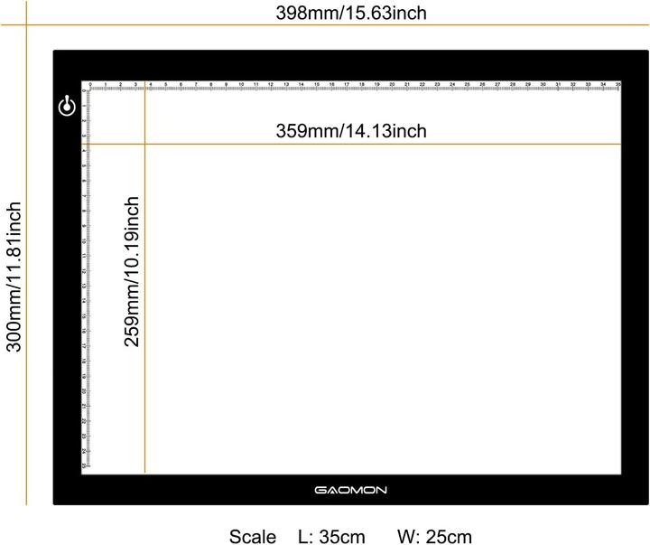 Actual product image Gaomon GB4 Light table (113 lm)