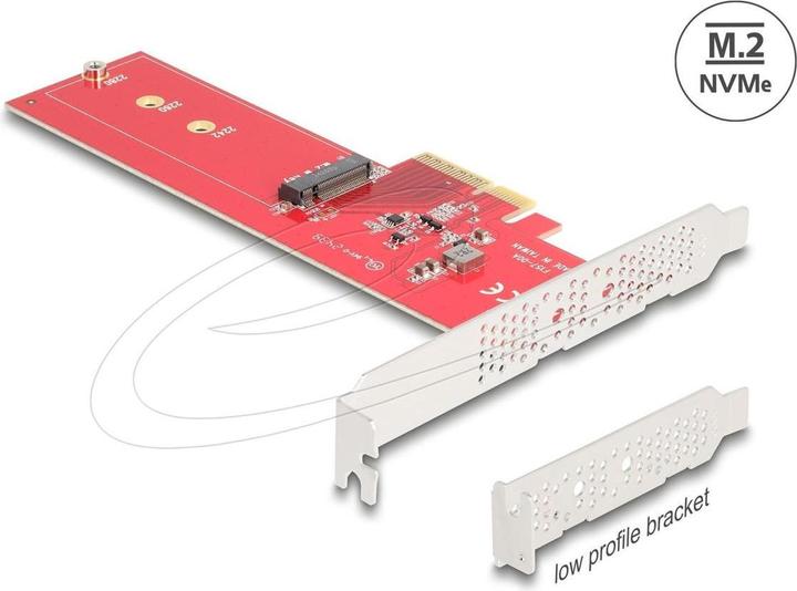 Produktbild Delock PCI Express 5.0 x4 Karte zu 1 x intern NVMe M.2 Key M - Low Profile Formf