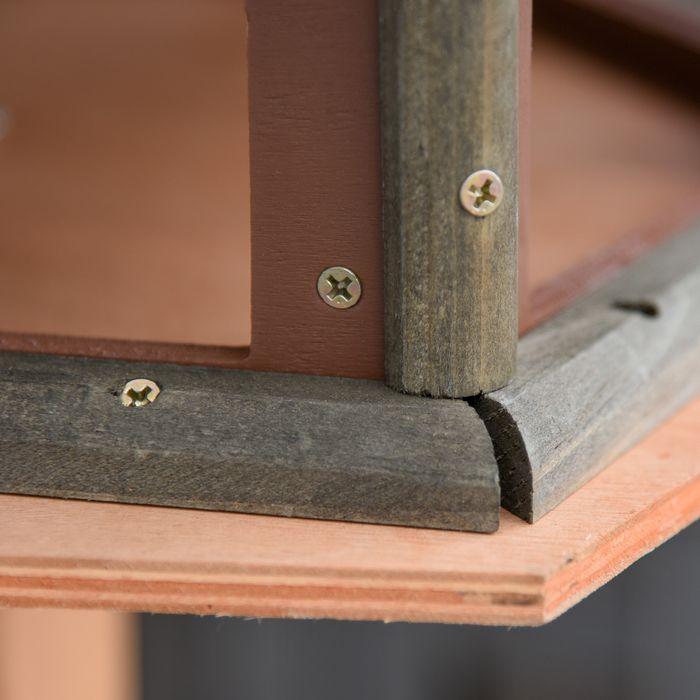 Produktbild Swisshandel24 Vogelhaus Vogelfutterhaus hölzerner Vogelvilla Futterhaus Vogelständer Vogel-Tischvogelhaus Spielsta