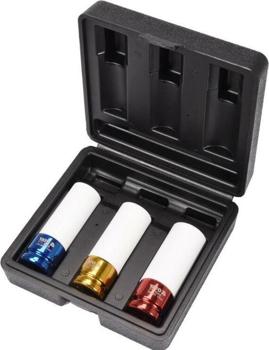 Produktbild Yato Profi Kraft 1/2" Steckschlüsselsatz für Alufelgen YT-1056 Schoneinsätze (1/2")