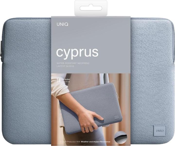 Produktbild Uniq neoprene laptop Sleeve 14" Cyprus Water-Resistant Cloud Blue (14")