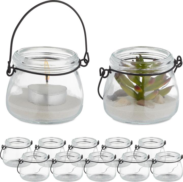 Immagine prodotto Relaxdays 12x lanterna (12 x, 9 x 7,5 x 11,5 cm)