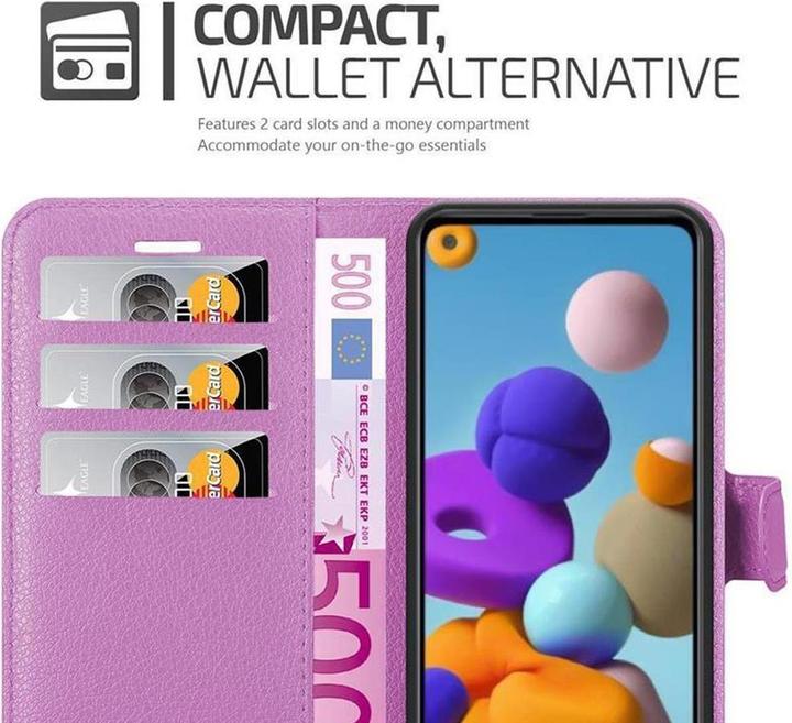 Actual product image Cadorabo Book with stand function cover (Samsung Galaxy A21)