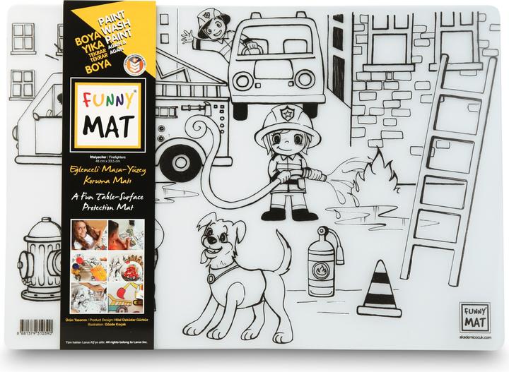 Immagine prodotto Funny Mat Tappeto da colorare lavabile dei vigili del fuoco (48 x 33,5 cm)