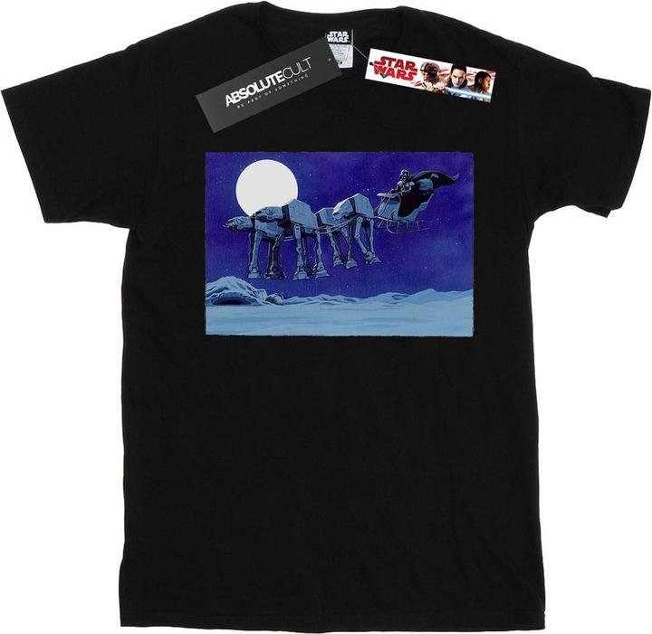 Actual product image Star Wars Mens Christmas AT-AT Sleigh T-Shirt (L)